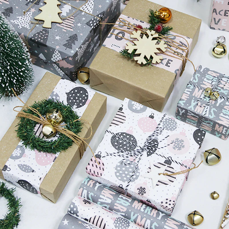 Minimal Ornament Wrapping Paper Sheets at The Design Craft
