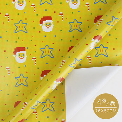 WRAPLA Wrapping Paper Roll - 20 Sheets Block Toy Christmas Gift Wrap Paper Flat Sheet for Wedding, Birthdays, Valentines, Party - 5 Rolls 4 Sheets/Roll - 76 cm X 50cm Per Sheet