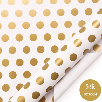 WRAPLA Wrapping Paper Roll - 5 Design Christmas Gift Wrap Paper Flat Sheet for Wedding, Birthdays, Valentines, Party - 5 Rolls-25 Sheets - 70 cm X 50cm Per Sheet