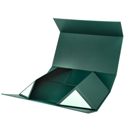 WRAPLA 35X23X10CM GREEN Gift Box- Collapsible Gift Box with Magnetic Closure and Tissue Paper, Perfect for Birthday, Party, Holiday, Wedding, Graduation