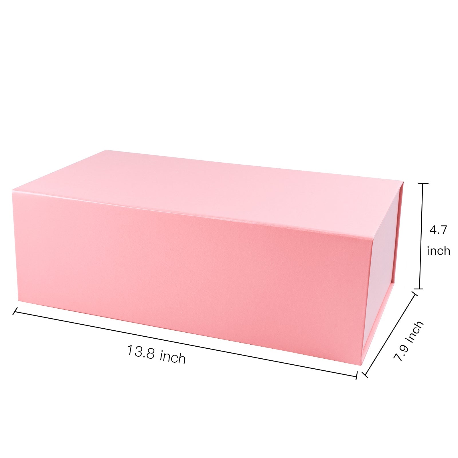 WRAPLA 35X23X10CM PINK Gift Box- Collapsible Gift Box with Magnetic Closure and Tissue Paper, Perfect for Birthday, Party, Holiday, Wedding, Graduation