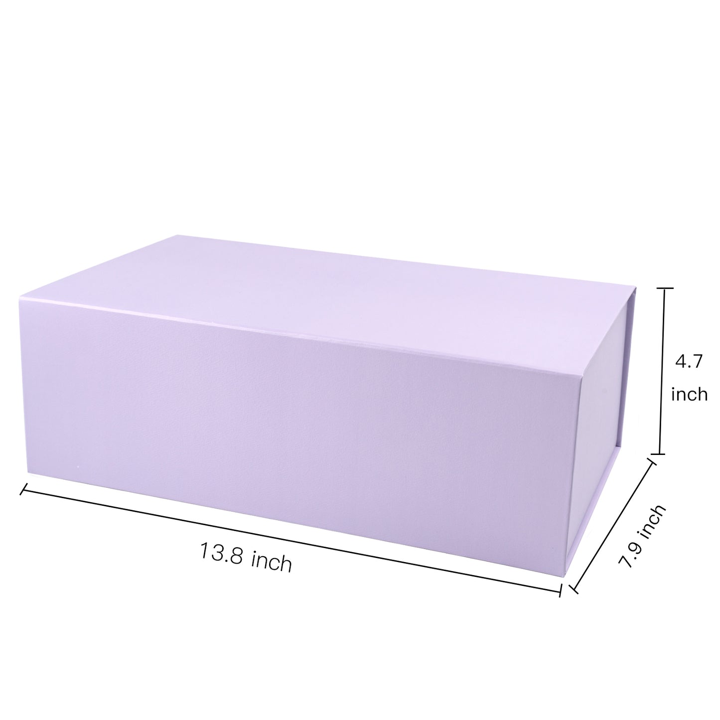 WRAPLA 35X23X10CM Purple Gift Box- Collapsible Gift Box with Magnetic Closure and Tissue Paper, Perfect for Birthday, Party, Holiday, Wedding, Graduation