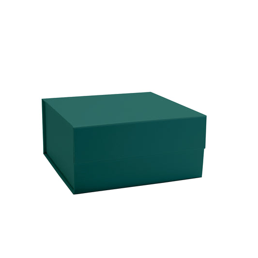 WRAPLA 20X20X10CM Green Gift Box- Collapsible Gift Box with Magnetic Closure and Tissue Paper, Perfect for Birthday, Party, Holiday, Wedding, Graduation