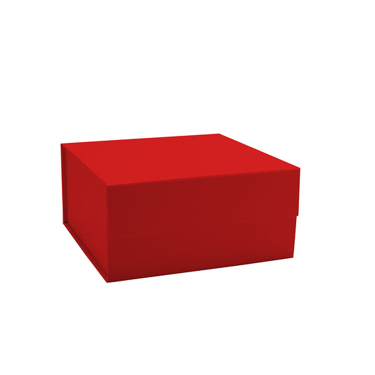 WRAPLA 20X20X10CM Red Gift Box- Collapsible Gift Box with Magnetic Closure and Tissue Paper, Perfect for Birthday, Party, Holiday, Wedding, Graduation