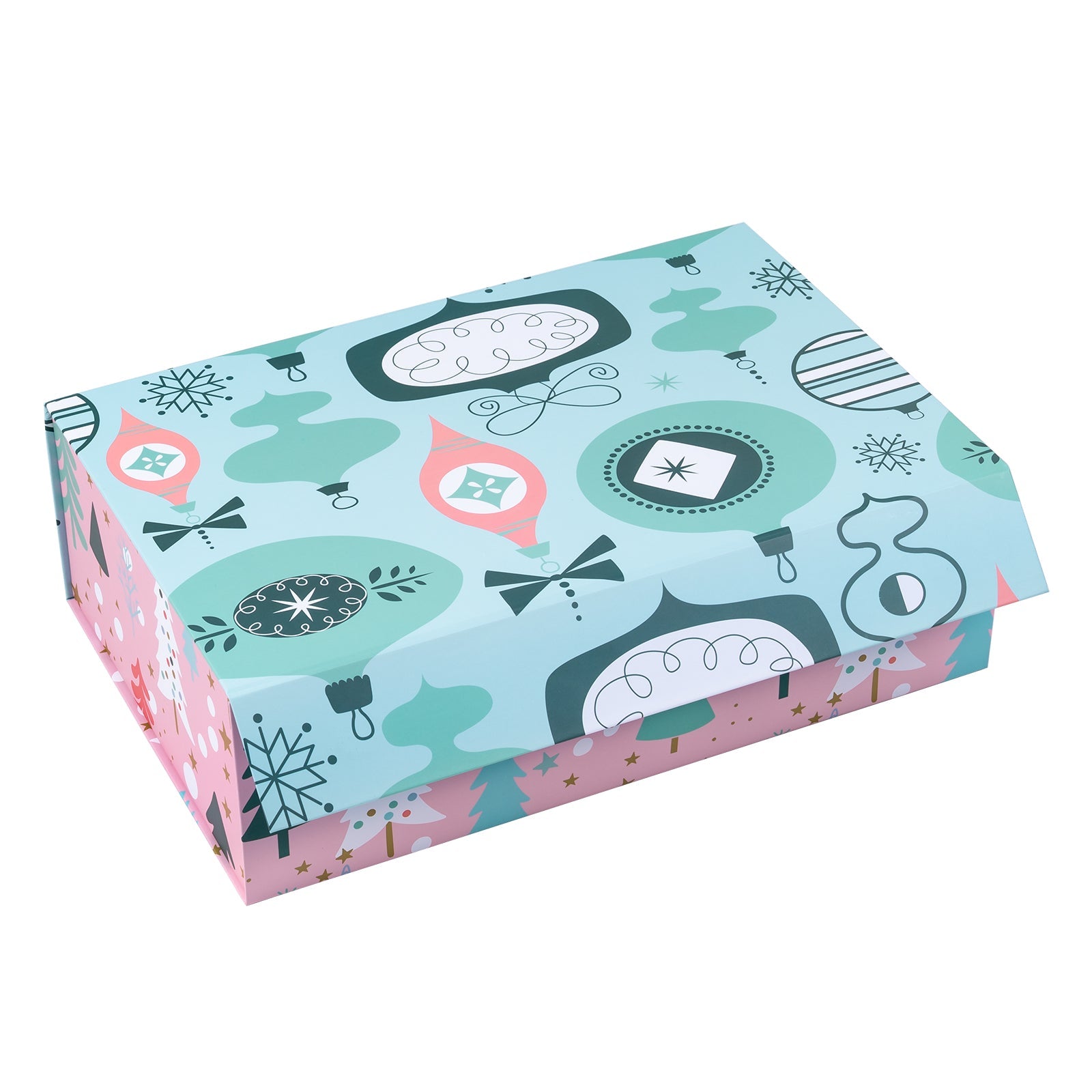 35x23x10cm Collapsible Gift Box Magnetic Closure Pink & Blue Wedding Party Christmas Wrapping