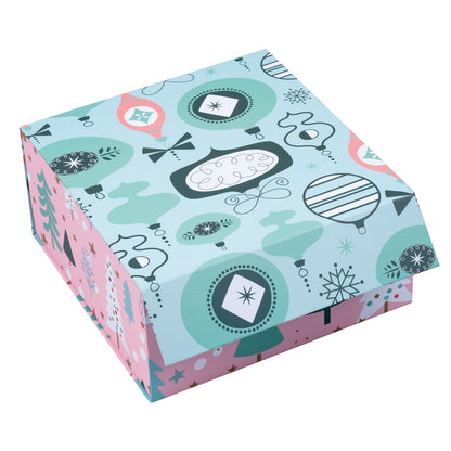 20x20x10cm Collapsible Gift Box Magnetic Closure Pink & Blue Wedding Party Wrapping