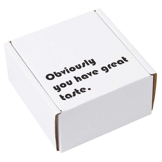 WRAPLA Recyclable Corrugated Box Mailers -10 X 10X 5 CM -White Cardboard Box Black Text Printed Shipping Small - 25 Pack
