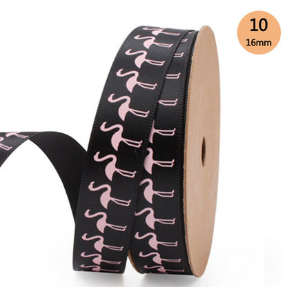 9M Gift Wrapping Enjoy Life Series Characters Printed Grosgrain Satin Ribbon Party Packing